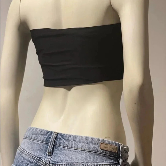 FRONT TIE BANDEAU TOP IN BLACK VERSATILE TOP 6.5”x28.5” - Picture 10 of 10